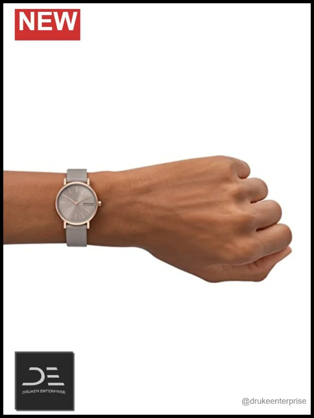 30mm Minimalist Quartz Watch with Leather Band